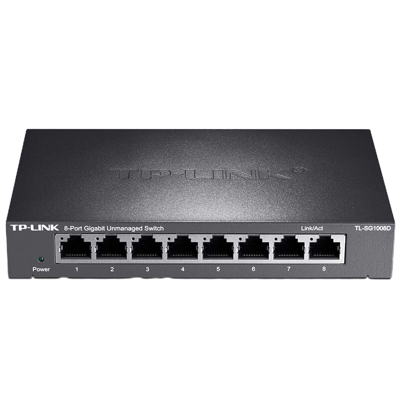 TP-LINK 交换机TL-SG1008D 8口千兆钢壳