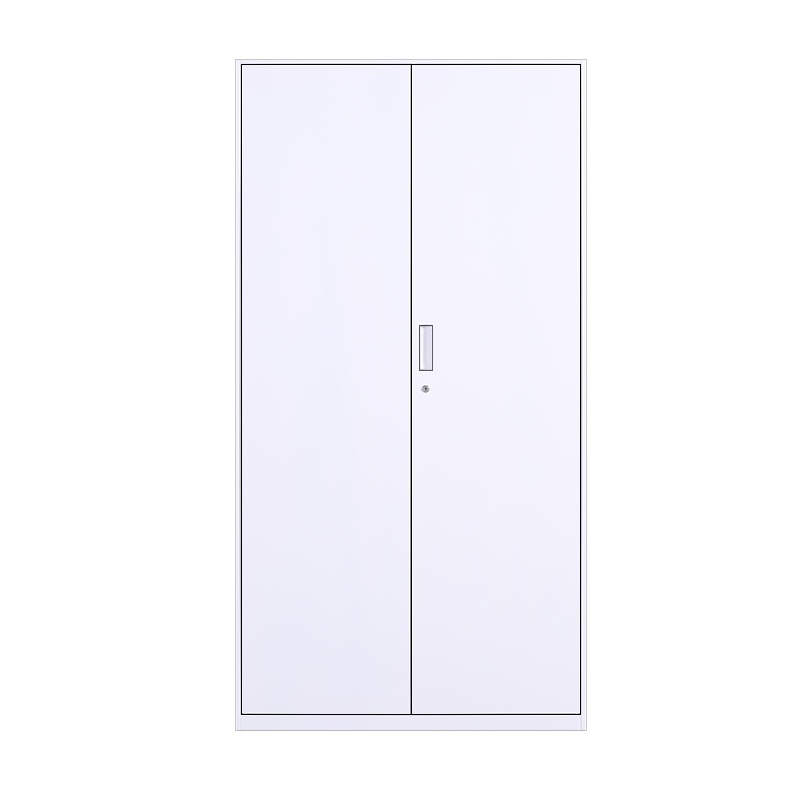 苏美特文件柜办公柜钢制铁皮资料档案储物拆装柜薄边对开文件柜纯白色加厚款