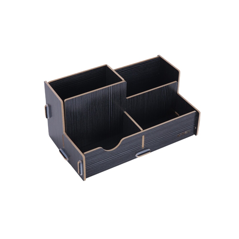 晨光(M&G) ABT98482 文具四格多功能木质笔筒 单个装