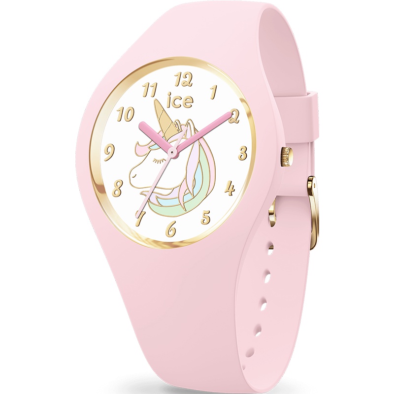 Ice-Watch艾施表fantasia系列 比利时硅树脂柔软表带儿童手表学生表卡通表 016722 粉色 S码