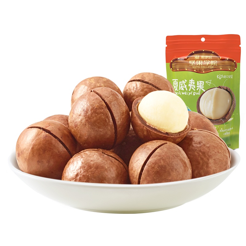 来伊份每日坚果坚果零食干果奶油味夏威夷果100g/袋