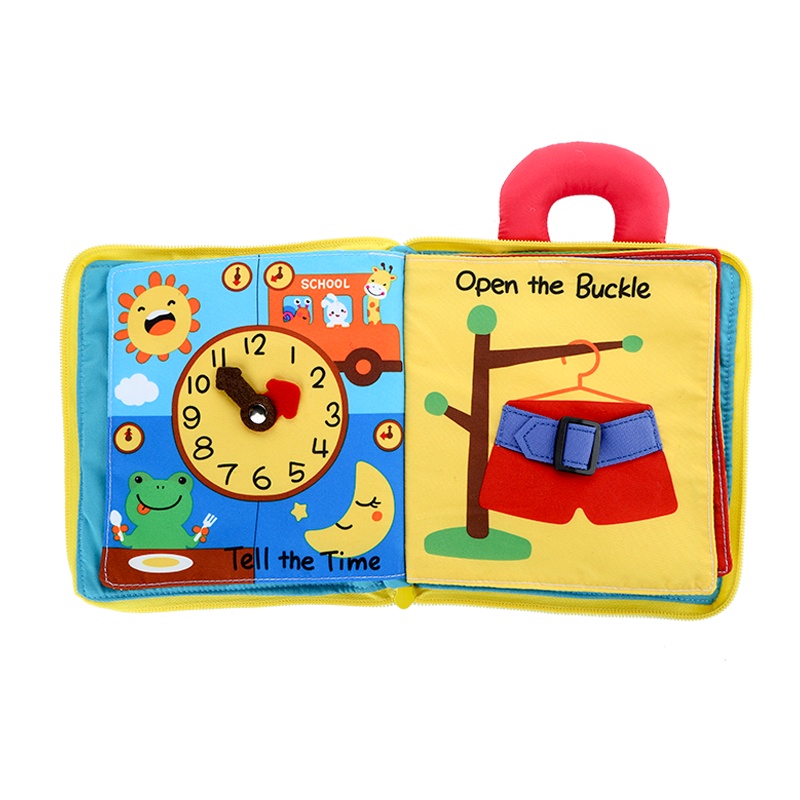 贝恩施宝宝布书早教 婴儿尾巴书籍6-12个月0-3岁儿童撕不烂布玩具 立体布书(认知款)MR01