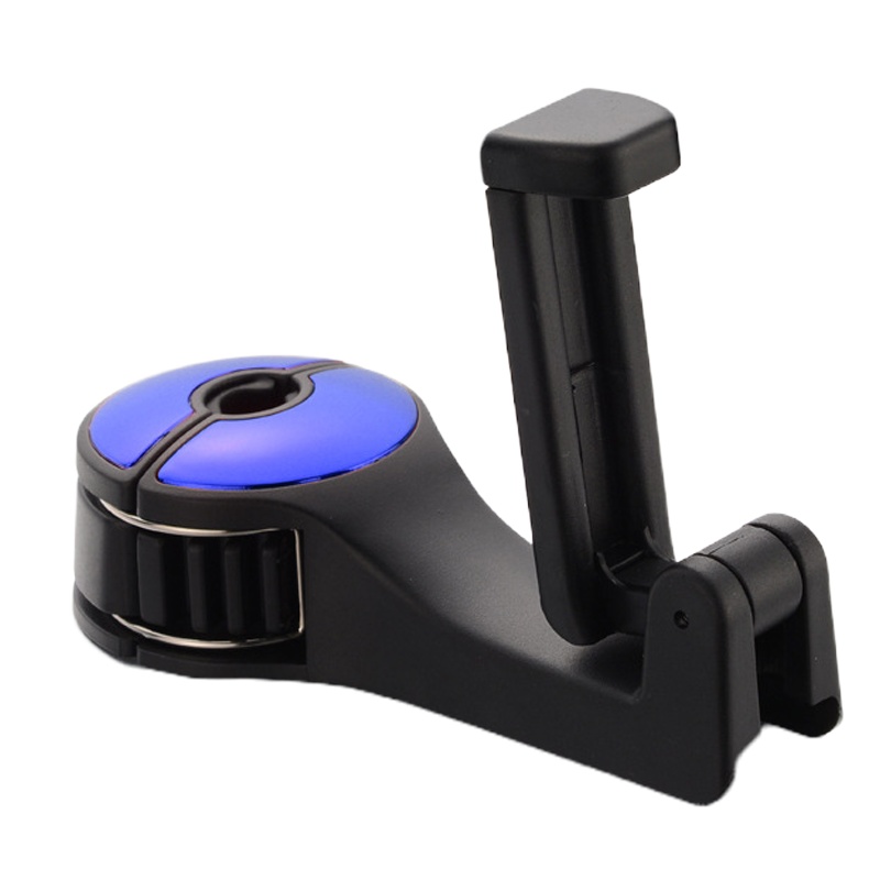 火豹车载手机支架汽车后排座椅头枕支撑多功能车内创意挂钩看电视通用 蓝色两只手机支架手机座