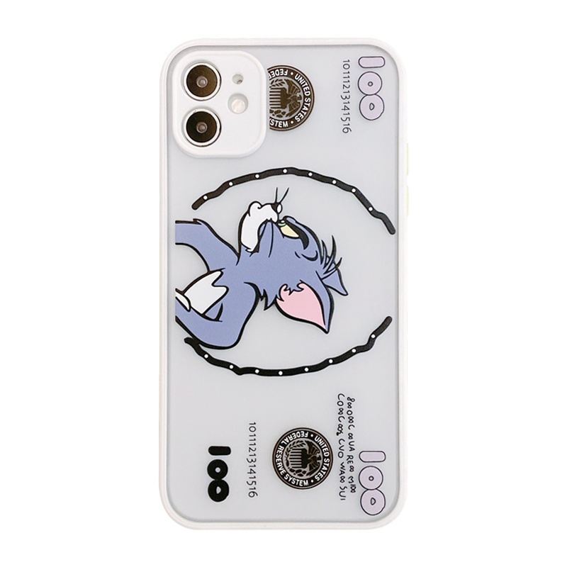 ASPOR 简约直边肤感透明手机壳苹果系列iPhone12mini/12/12pro/12promax防摔透明纯色卡通