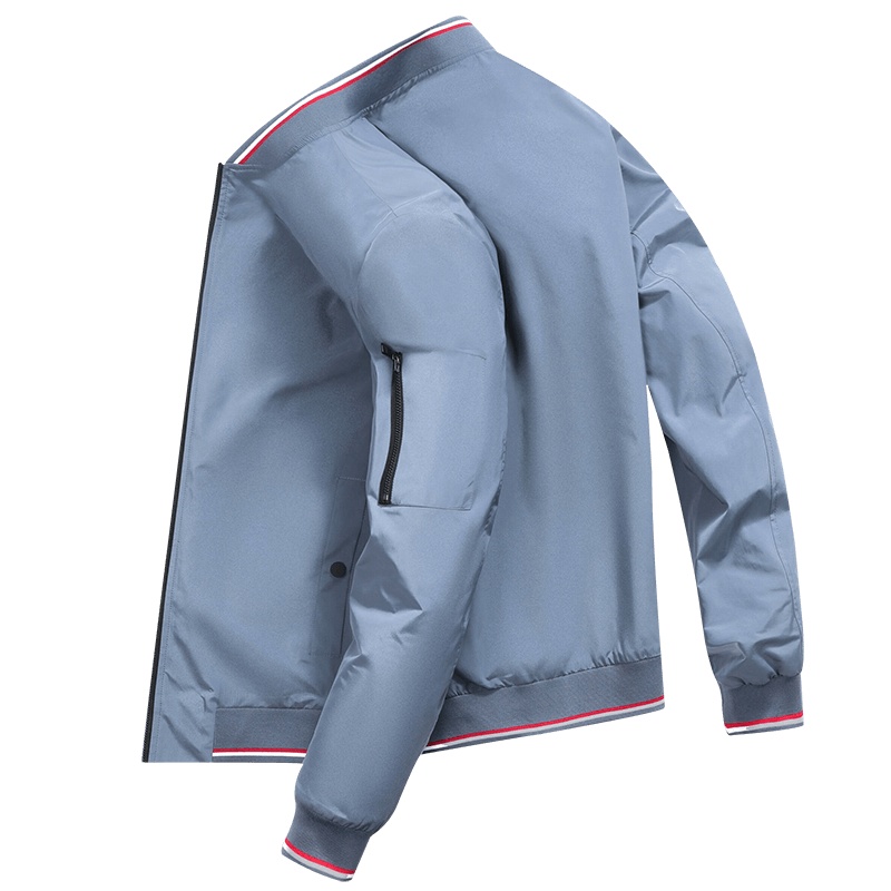 雅鹿男装休闲舒适简约夹克青年潮流棒球服男士外套YL-QLB818