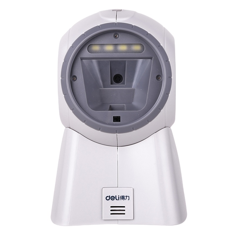 得力14960二维平台扫描器(白)无线扫码枪 有线二维码扫描仪 条形码扫描器 平台式