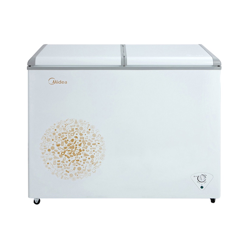 美的(Midea)BD/BC-213VM(E) 213升 蝶形门体 断电保护不化货 冷藏冷冻 时尚花纹节能静音冰柜冷柜