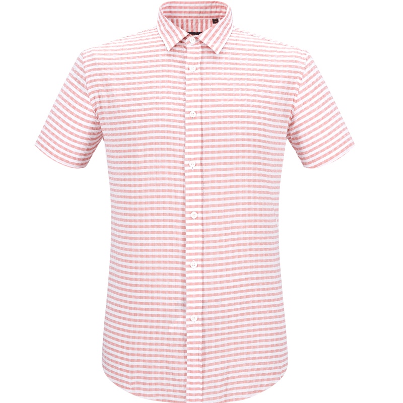 HLA海澜之家撞色条纹休闲衬衫柔软透气衬衫男HNECJ2E026A