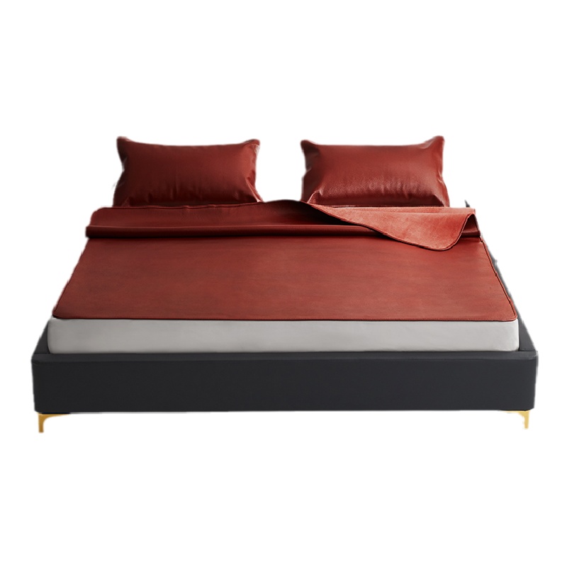 LOVO乐蜗罗莱家纺牛皮席1.8米头层水牛可折叠加厚软凉席子