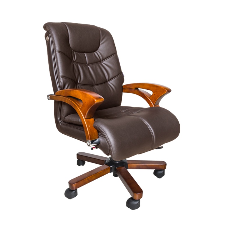 [硕辉]SJ-205班椅(棕色)转椅 西皮班椅 电脑办公椅 650*700*1050mm