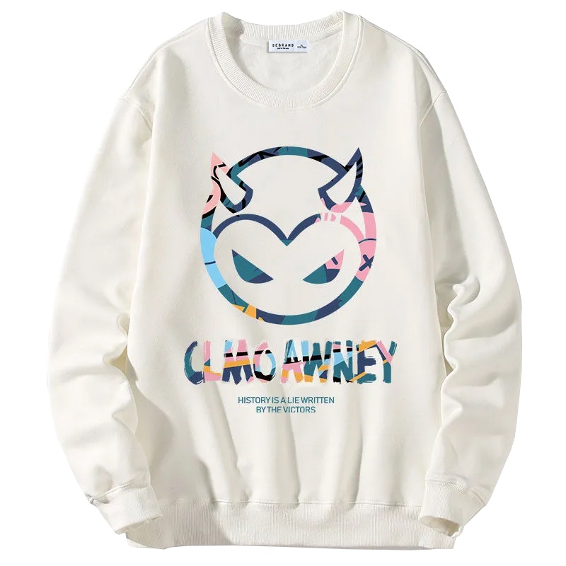 DEBRAND卫衣男士春季2022新款潮牌宽松百搭衣服圆领潮流男装外套