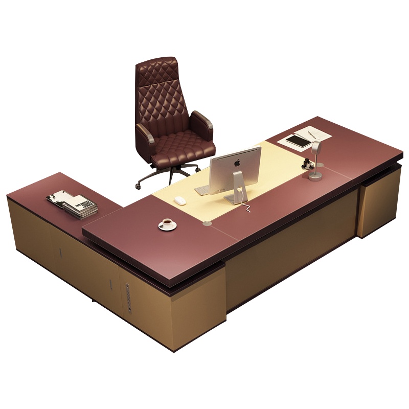 质凡大气办公桌椅组合老板桌简约现代时尚办公家具办公室总裁桌大班台