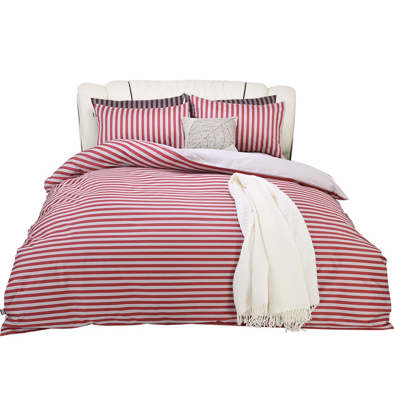 ladysoft御棉堂 纯棉四件套被罩床单1.5/1.8米床全棉贡缎被套简约床上用品家纺床品套装其他