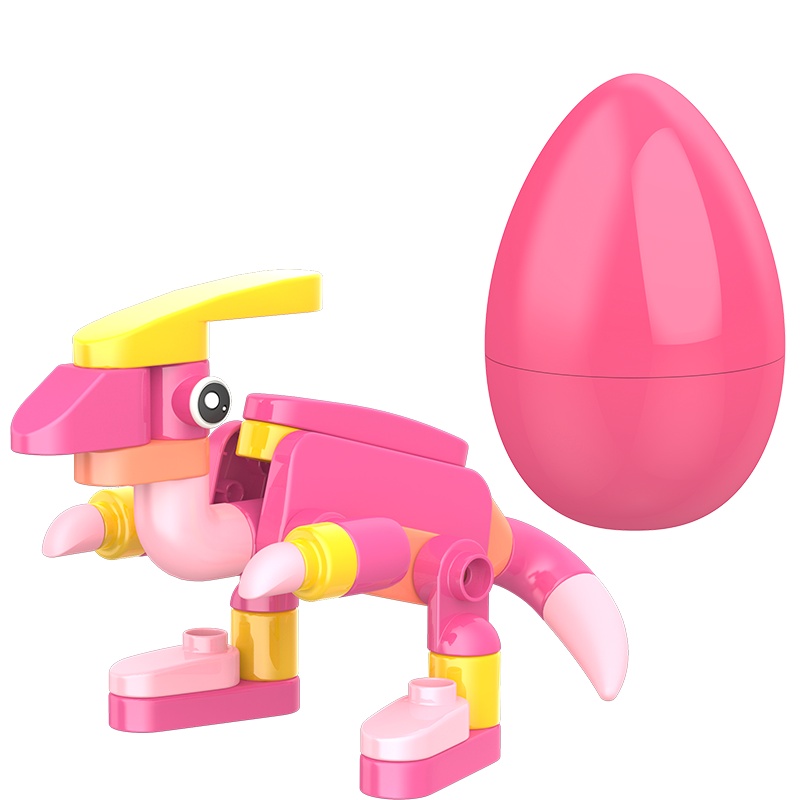 [全店TOP款 2件更优惠]布鲁可大颗粒儿童益智拼插积木恐龙的蛋生副栉龙百变布鲁克拼装玩具男女孩