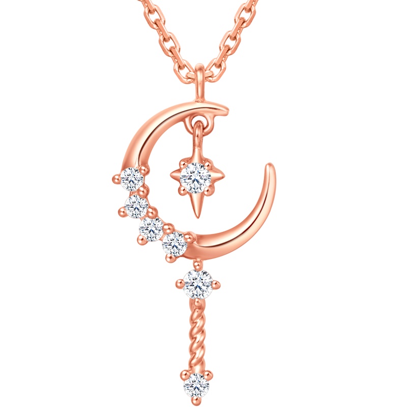 SOINLOVE仙女星18K满钻魔法星仙女棒项链女 VU1223