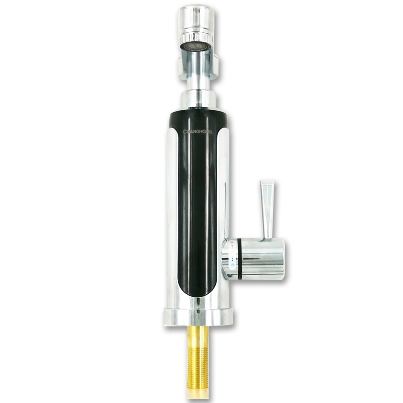 长虹电热水龙头家用速热即热小厨宝厨房卫生间下进水自来水热冷热两用智能数显CKR-66AX银色