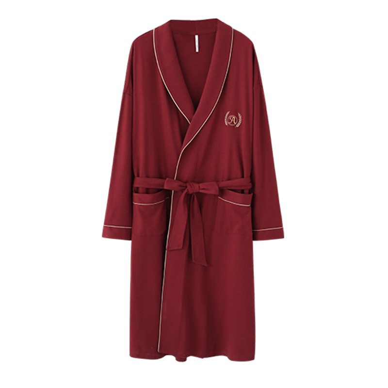 安之伴纯棉红色情侣睡衣女春秋性感吊带胸垫结婚家居服男睡袍套装