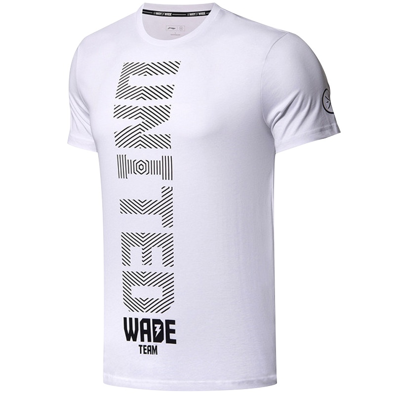 李宁夏季男子短袖T恤文化衫