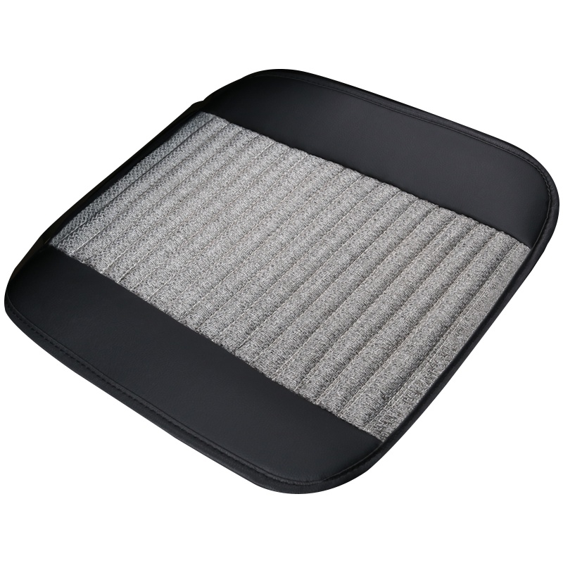 布雷什(BOLISH)四季通用汽车坐垫夏季凉垫防滑免绑养生座垫座椅沙发垫单座无靠背汽车座垫小方垫单片黑灰色