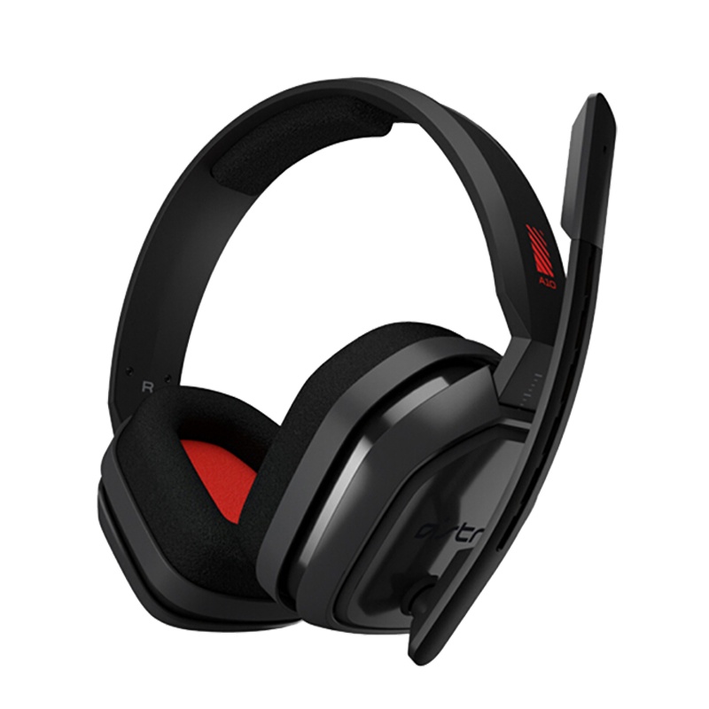 罗技(Logitech) Astro A10 电竞耳机麦克风RNG战队推荐吃鸡耳机 电脑游戏 电竞游戏吃鸡耳麦话筒-红色