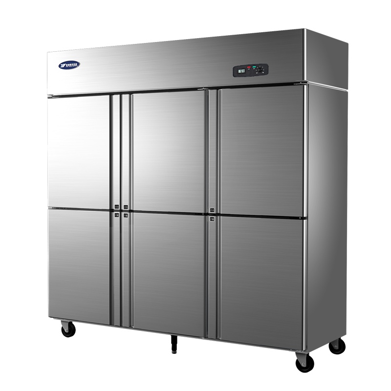 银都豪华款六门单温冰柜商用展示柜冷藏柜保鲜柜冷冻柜酒店厨房六门冰箱商用