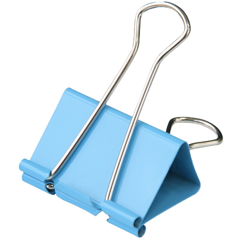 得力8551-1#彩色长尾票夹51mm(混) (12只/筒)