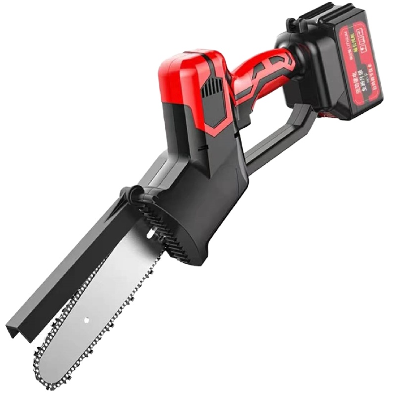 德国威猛电锯家用小型手持电动锯子充电式锯柴锯木神器户外伐木锯 LDLJ(四寸30000mAh)