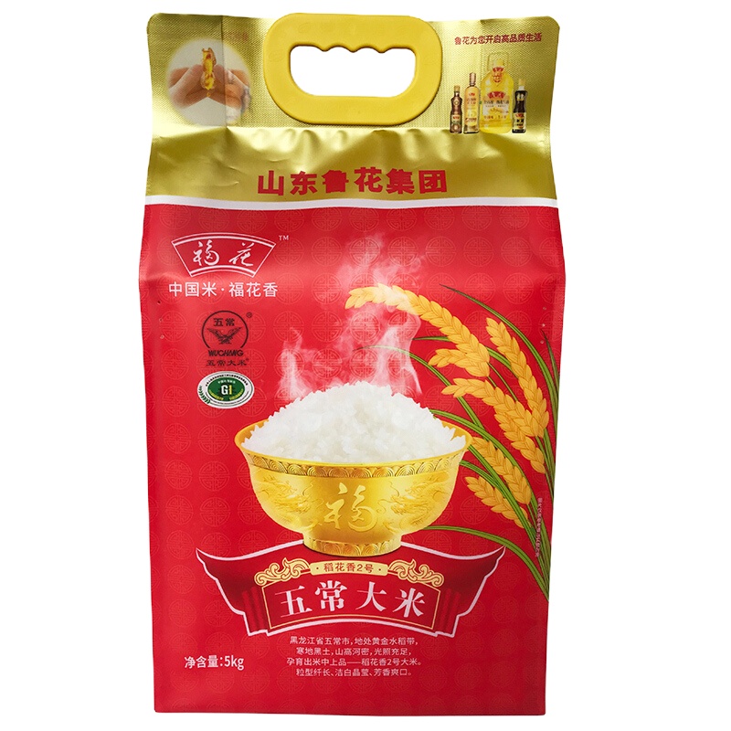 鲁花福花 东北五常大米 稻花香2号 5kg