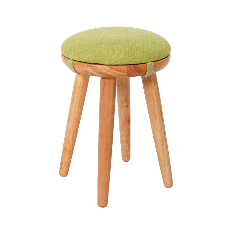 积木部落 日式实木凳子创意圆凳小板凳餐桌凳时尚餐凳矮凳梳妆凳