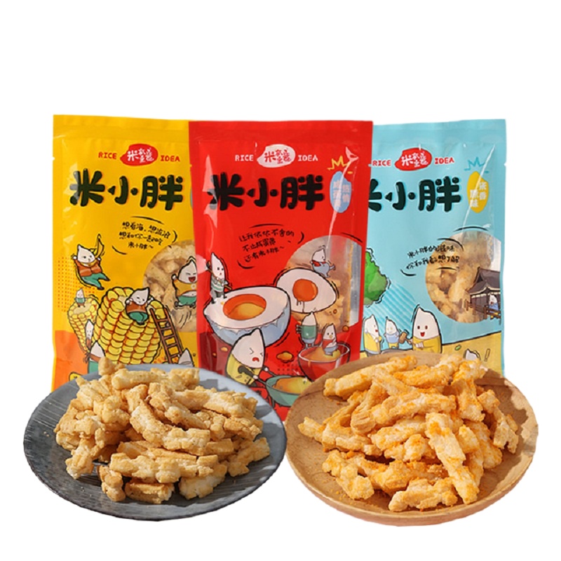 米有主意 米小胖 原味 热情咸蛋黄 浓香玉米味 80g/包 手工休闲食品