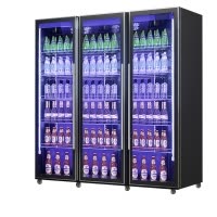希冷(XILEN)啤酒柜饮料展示柜超市便利店冰箱风冷冷藏商用酒水保鲜柜酒吧冰柜 全面屏风冷豪华款-双门800L