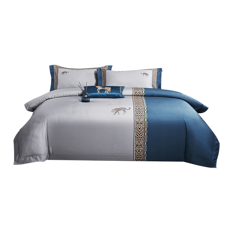 凯诗风尚(CHARSON)四件套 苏宁自营 100支匹马棉数码印花高支高密刺绣全棉纯棉双人床上用品床单被套轻奢套件