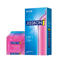 杰士邦 避孕套超薄款套套 安全套 尊享三合一6只 超薄 环纹 浮点 成人情趣用品 男用