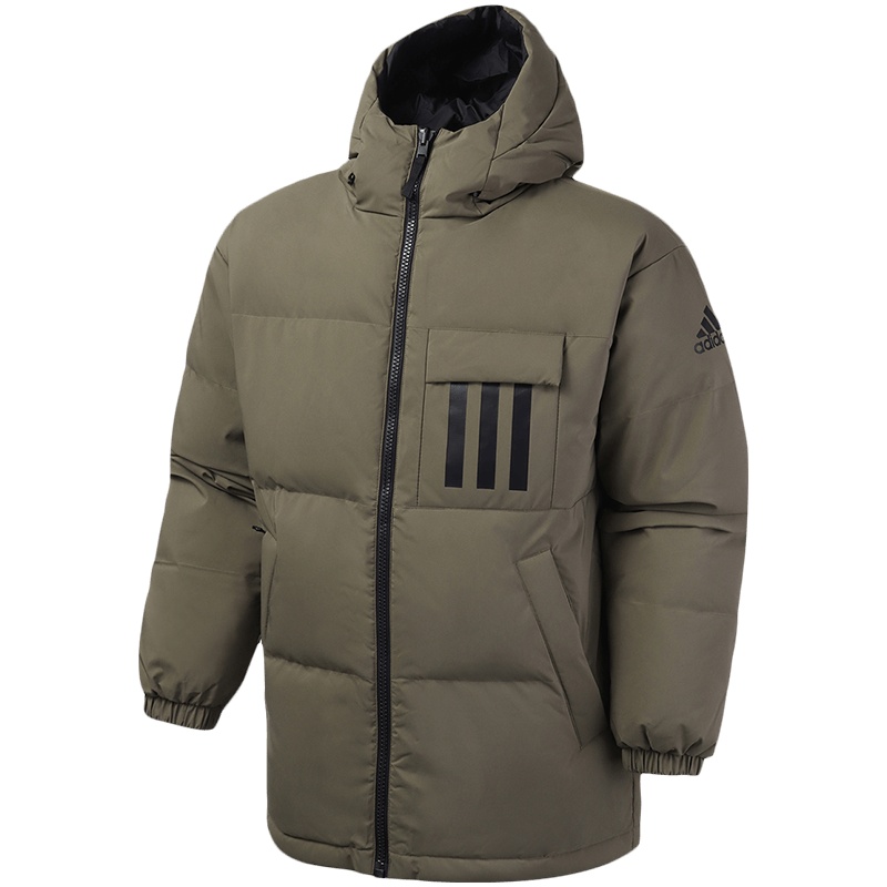 【自营】阿迪达斯男服羽绒服两面穿连帽保暖户外休闲运动服EH4009