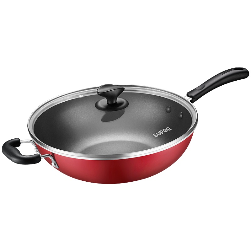 苏泊尔不粘锅家用平底炒锅34cm电磁炉燃气灶煤气灶通用锅具不粘炒菜锅 EC34SP04