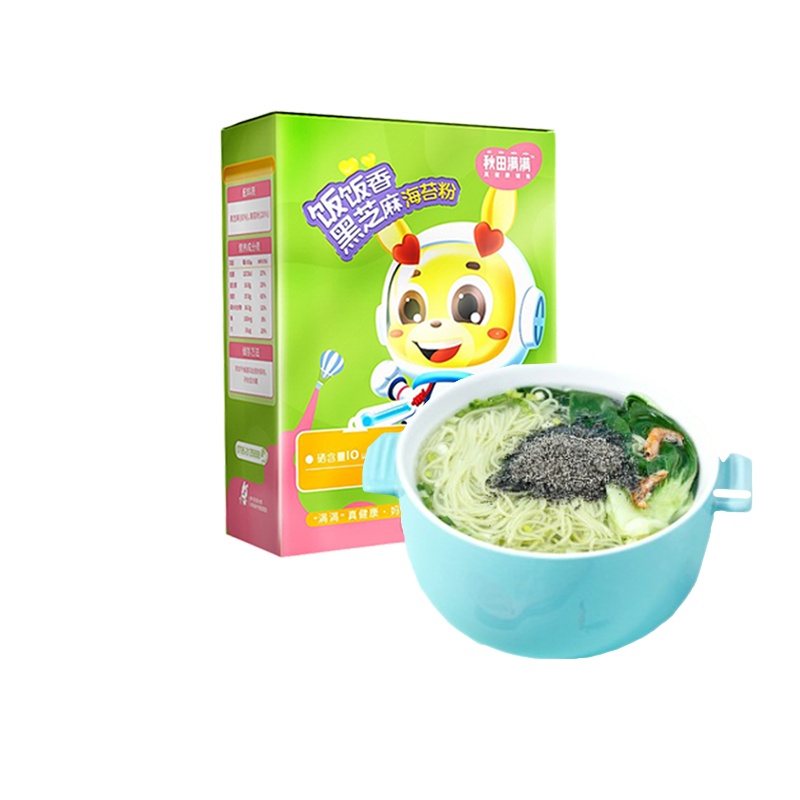 [新包装]秋田满满 黑芝麻海苔粉40g 无添加调味料儿童拌饭料宝宝伴餐粉