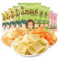 刺猬阿甘山药脆片网红脆片好吃的休闲零食山药薄片脆片香葱麻辣31g*10包
