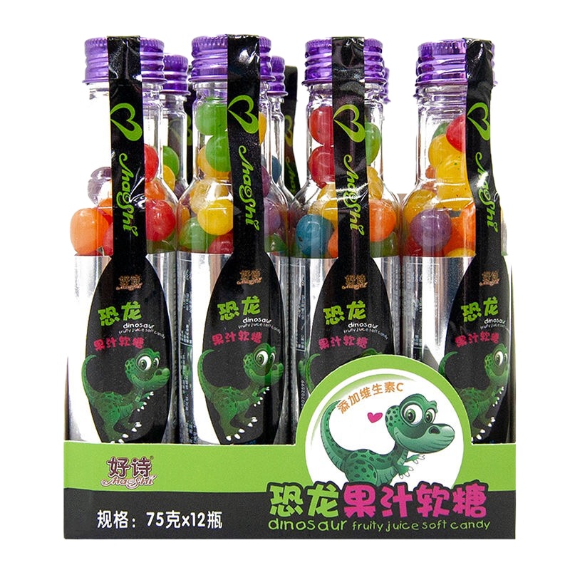 [75克*3瓶]儿童果汁软糖qq糖漂流瓶糖果儿童糖果零食