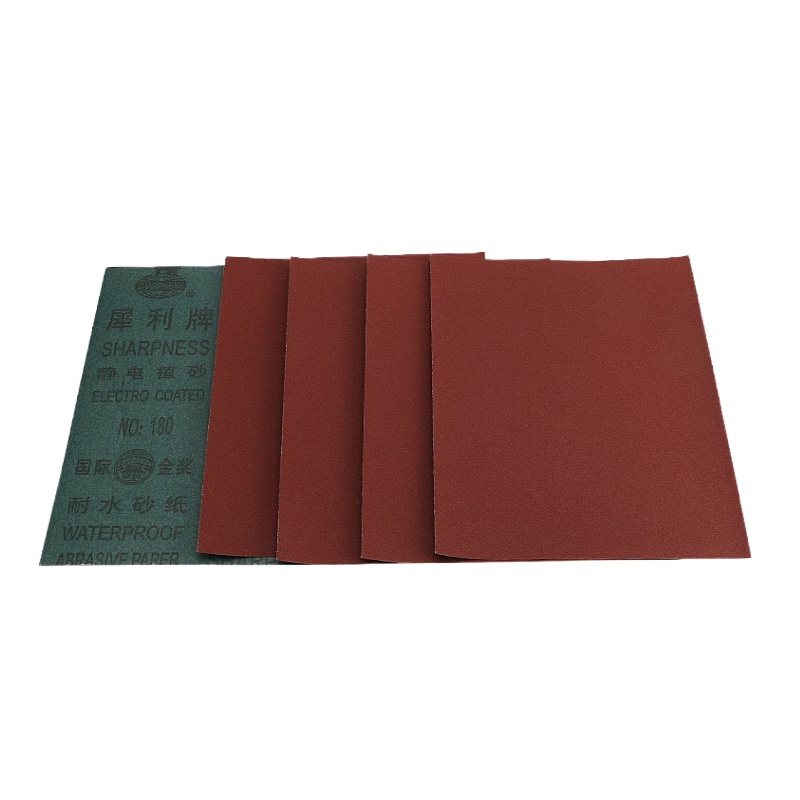 企购优品 正品犀利牌砂布铁砂皮砂纸棕刚玉砂布抛光砂纸湖北玉立耐水砂纸 100片中号180目