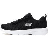 Skechers斯凯奇女鞋休闲鞋透气网布轻便运动鞋12964 12964/B-KW黑色+白色