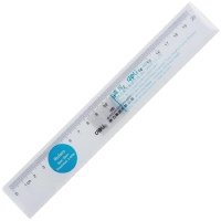 得力6220塑料直尺 20cm 10把装