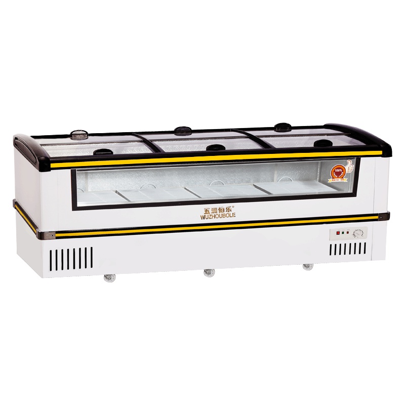 五洲伯乐(WUZHOUBOLE)SR/SF1086 996升岛柜 商用深底冷藏冷冻展示柜 卧式冷柜海鲜柜 推拉门速冻冰柜