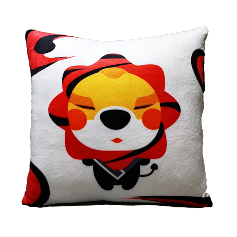苏格拉宁小狮子抱枕呆萌红