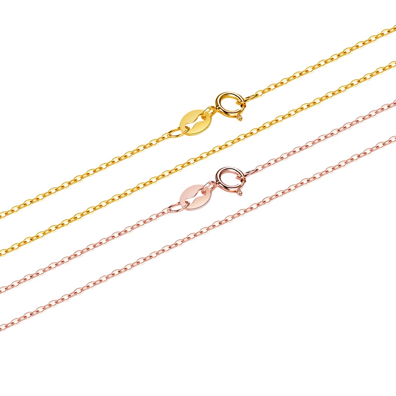 香港周六福珠寳金行國際集團有限公司 电镀银项链 s925女款时尚项链 约0.6g