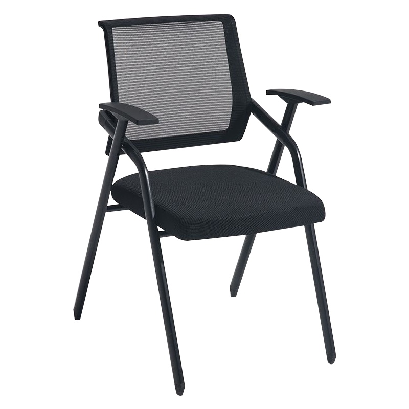 创世人 折叠培训椅带写字板椅子办公室职员会议椅带桌板听课桌椅一体办公椅多色可选(4把起拍)