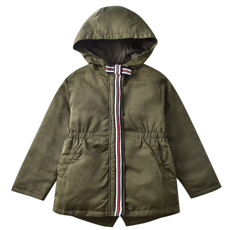 铅笔俱乐部童装2019秋冬新款女童连帽外套中大童防风衣儿童上衣