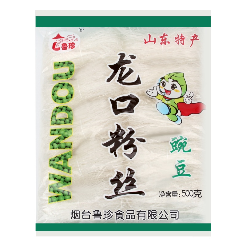 鲁珍 豌豆龙口粉丝500g 火锅凉拌扇贝蒜蓉粉丝 方便速食 酸辣细粉条
