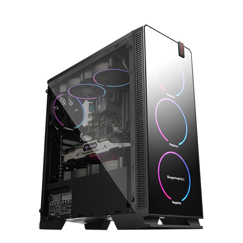 鑫谷光韵7Plus电脑机箱全侧透台式机水冷diy主机机箱ATX透明静音