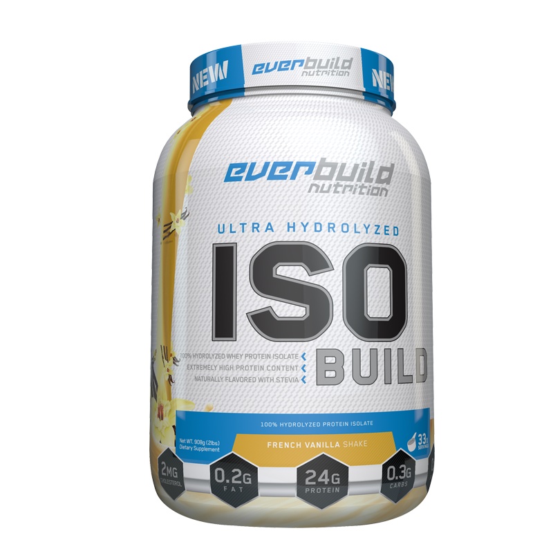 EB健型EVERBUILD水解分离乳清蛋白粉固体饮料香草味908g/桶2磅