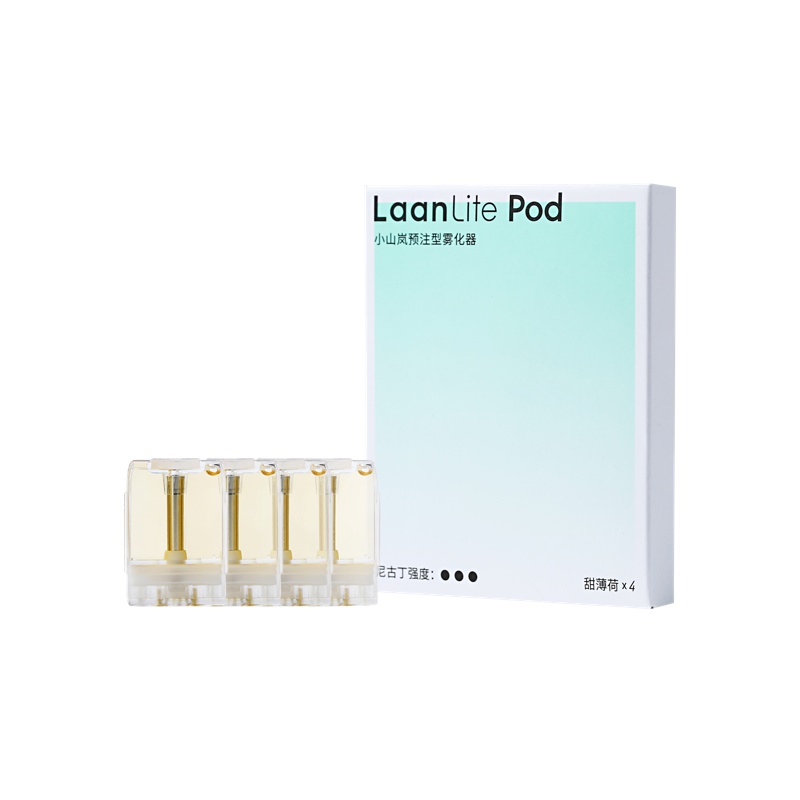 Laan小山岚电子烟陶瓷芯防漏油烟弹 4支装 甜薄荷